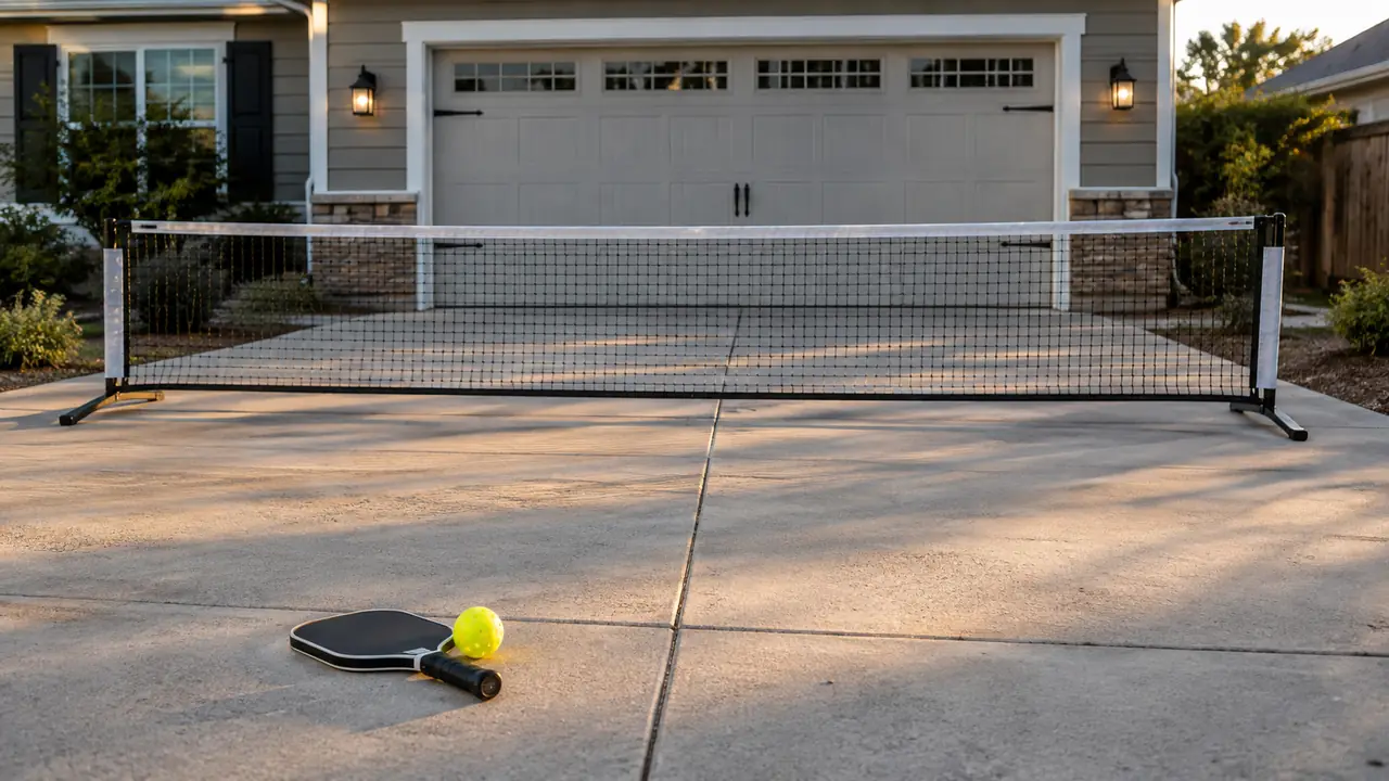 How to Set Up a Regulation Pickleball Net in Your Driveway (Using the A11N)